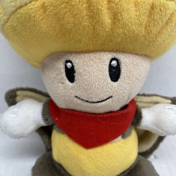 Super Mario Bros. U Yellow Toad Flying Squirrel 8" Plush San-Ei Nintendo 2013 - Picture 2 of 6